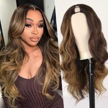 Peruca Mayouda V Part Long Body Wavy Sintética para mulheres negras Peruca Mayouda V Part Long Body Wavy Sintética para mulheres negras