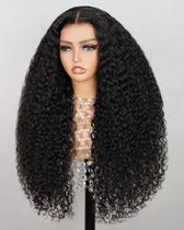 Peruca Megalook, cabelo humano encaracolado, sem cola, 51 cm, renda frontal Peruca Megalook, cabelo humano encaracolado, sem cola, 51 cm, renda frontal