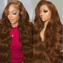Peruca METDIO 28" Body Wave Lace Front Cabelo Humano Castanho Peruca METDIO 28" Body Wave Lace Front Cabelo Humano Castanho