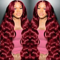 Peruca METDIO 99J Burgundy Wine Red Body Wave 30" 180% de densidade