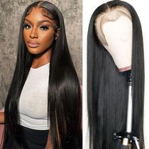 Peruca MIRTHFUL Lace Front 13x4, densidade 180%, 61 cm, preta Peruca MIRTHFUL Lace Front 13x4, densidade 180%, 61 cm, preta