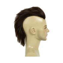 Peruca Mohawk Masculina Vermelha E Preta, Acessório De Cabelo Sintético Com Clipe Para Cosplay, Para Peruca Mohawk Masculina Vermelha E Preta, Acessório De Cabelo Sintético Com Clipe Para Cosplay, Para