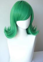 Peruca Monong, curta, verde, ondulada, fibra sintética de 35 cm para mulheres Peruca Monong, curta, verde, ondulada, fibra sintética de 35 cm para mulheres