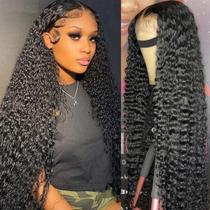 Peruca MOONBAY Deep Wave 5x5 HD com fecho de renda 180% densidade 60 cm Peruca MOONBAY Deep Wave 5x5 HD com fecho de renda 180% densidade 60 cm