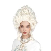 Peruca MUPUL Platinum Blonde Short Curly Beehive Queen Cosplay