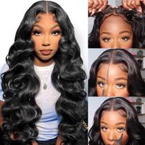 Peruca MUZOJET 13x6 Body Wave Human Hair 76 cm, renda frontal, 180 densidade