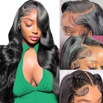 Peruca MUZOJET Glueless HD Body Wave Lace Front 22" 180% de densidade