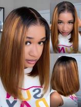 Peruca Nadula Blonde Piano Destaque Bob Straight Human Hair