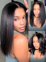 Peruca Nadula Yaki Straight Bob 14 pol. 150% densidade sem cola Peruca Nadula Yaki Straight Bob 14 pol. 150% densidade sem cola