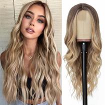 Peruca NAYOO Long Ombre Blonde Wavy 66 cm sintética para mulheres Peruca NAYOO Long Ombre Blonde Wavy 66 cm sintética para mulheres