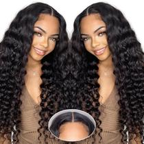 Peruca NKTU Wear and Go sem cola Deep Wave 100% cabelo humano 28"