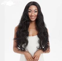 peruca ondulada orgânica 70cm Preta peruca ondulada orgânica 70cm Preta