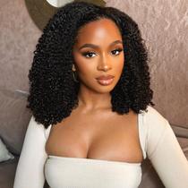 Peruca OQ 3 em 1 Afro Encaracolada Meio Cabelo Humano 22 Pol Peruca OQ 3 em 1 Afro Encaracolada Meio Cabelo Humano 22 Pol