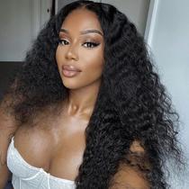 Peruca OQ HAIR Glueless Water Wave HD Lace Front 60 cm de cabelo humano Peruca OQ HAIR Glueless Water Wave HD Lace Front 60 cm de cabelo humano