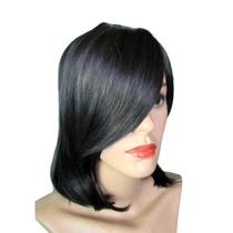 Peruca Orgânica Com Franja Lace Wig Humana Curta Long Bob