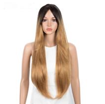 peruca orgânica lisa com franja 70cm Lindíssima - gm hair