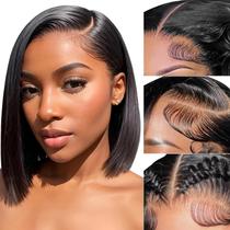 Peruca OYM HAIR 13x4 Lace Front Bob 10" 180% de densidade Peruca OYM HAIR 13x4 Lace Front Bob 10" 180% de densidade