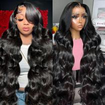 Peruca Padise 32" 13x6 Lace Front de Cabelo Humano Liso Ondulado