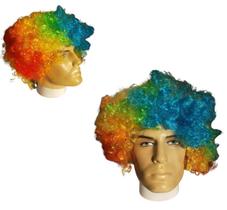 Peruca Palhaço Black Power Colorida Carnaval Fantasia