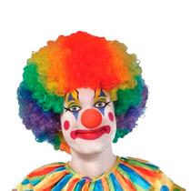 Peruca Palhaço Colorida Festa Fantasia Cosplay Carnaval