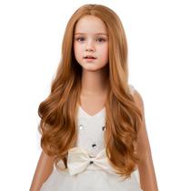 Peruca PATTNIUM Strawberry Blonde sintética para meninas 22cm Peruca PATTNIUM Strawberry Blonde sintética para meninas 22cm
