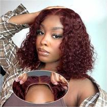 Peruca Pinketer 99J Burgundy Wear and Go Deep Wave Bob 35 cm