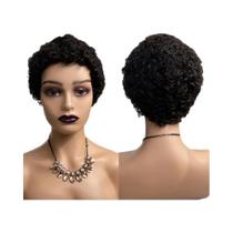 Peruca Pixie Cacheada Natural Preta De Cabelo Humano Para Mulheres Negras Estilo Brasileiro Peruca Peruca Pixie Cacheada Natural Preta De Cabelo Humano Para Mulheres Negras Estilo Brasileiro Peruca