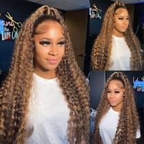 Peruca Pizazz 30" Loiro Mel com Ondas Profundas, 180% de Densidade Peruca Pizazz 30" Loiro Mel com Ondas Profundas, 180% de Densidade