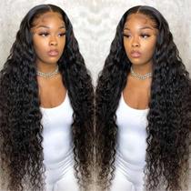 Peruca Pizazz Lace Front 30 cm Cabelo humano Brazilian Deep Wave