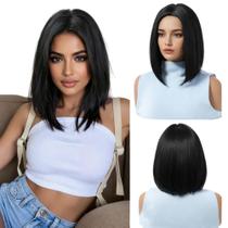 Peruca Premium Hair Curta Lisa Super Natural Corte Moderno