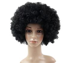 Peruca Preta Estilo Black Power P/ Festa Fantasia Cosplay