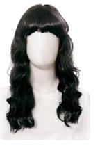Peruca Preta Lisa Festa Fantasia Carnaval Cosplay