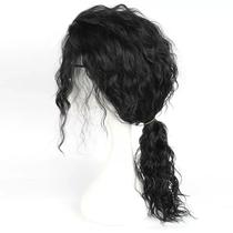 Peruca Preta Para Cosplay De Anime De Michael Jackson, Cabelo Encaracolado Médio Longo Para Fantasia