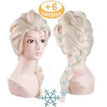 Peruca Princesa Anogol Blonde Cosplay Sintética para Mulheres Peruca Princesa Anogol Blonde Cosplay Sintética para Mulheres