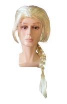 Peruca Princesa do Gelo Branca c/ trança 63cm Infantil Peruca Princesa do Gelo Branca c/ trança 63cm Infantil