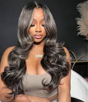 Peruca Rina Upgrade preta com destaque loiro marrom de 20" Peruca Rina Upgrade preta com destaque loiro marrom de 20"