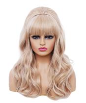 Peruca Rugelyss Long Strawberry Blonde misturada com Bang 80s Party