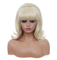Peruca Rugelyss Short Blonde com Bang Retro Bouffant Beehive