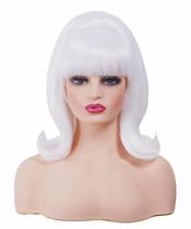Peruca Rugelyss Short Wavy with Bang Retro Bouffant Beehive White