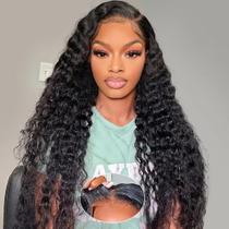 Peruca RUI MEI SI Wear and Go Glueless Deep Wave 180% de densidade
