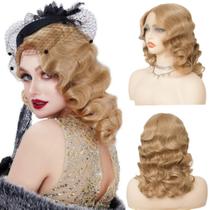 Peruca Salaibs Blonde 1920s Finger Wave Lace Front Sintética Peruca Salaibs Blonde 1920s Finger Wave Lace Front Sintética
