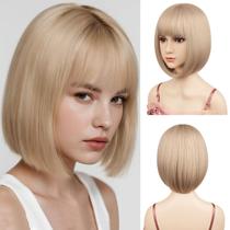 Peruca Sarannala Bob 30cm Short Dourada Blonde Mix Platinum Blonde Peruca Sarannala Bob 30cm Short Dourada Blonde Mix Platinum Blonde