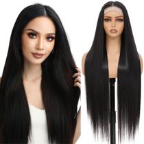 Peruca Semi Lace Lisa Longa 80cm C Micro Tela Fibra de Colágeno Peruca Semi Lace Lisa Longa 80cm C Micro Tela Fibra de Colágeno