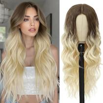 Peruca ShowCoco Brown a Platinum Blonde 66 cm de comprimento para mulheres