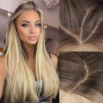 Peruca sintética AISI HAIR 13x4 HD Lace Front Reta 70cm