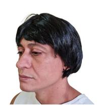 Peruca Sintética Curta Lisa Preta Feminina/ masculina Peruca Sintética Curta Lisa Preta Feminina/ masculina