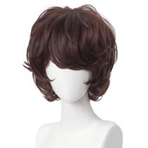 Peruca sintética curta Wiggy Mermaid Brown Curly 400g Peruca sintética curta Wiggy Mermaid Brown Curly 400g