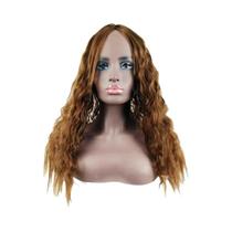 Peruca Sintética Feminina Longa Com Cachos Africanos, Peruca De Cabelo Cacheado Com Divisão Lateral, Peruca Sintética Feminina Longa Com Cachos Africanos, Peruca De Cabelo Cacheado Com Divisão Lateral,
