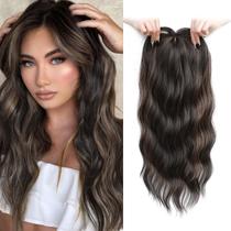 Peruca sintética Hair Topper UDU 50cm Ombre Highlight para mulheres