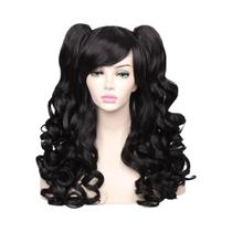 Peruca Sintética Longa E Cacheada Para Mulheres HAIRJOY Para Festa À Fantasia Halloween Com 2 Coques